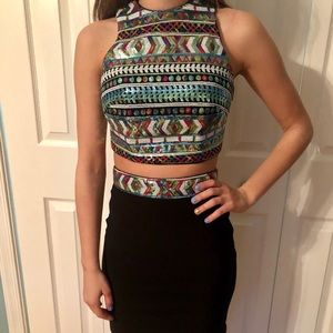 Two piece homecoming dress